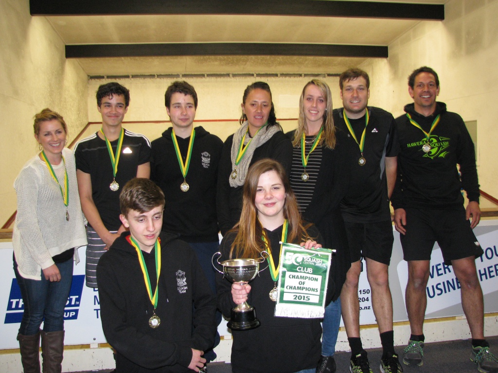 Winners of 2015 Champion of Champions at Hawera Squash Club