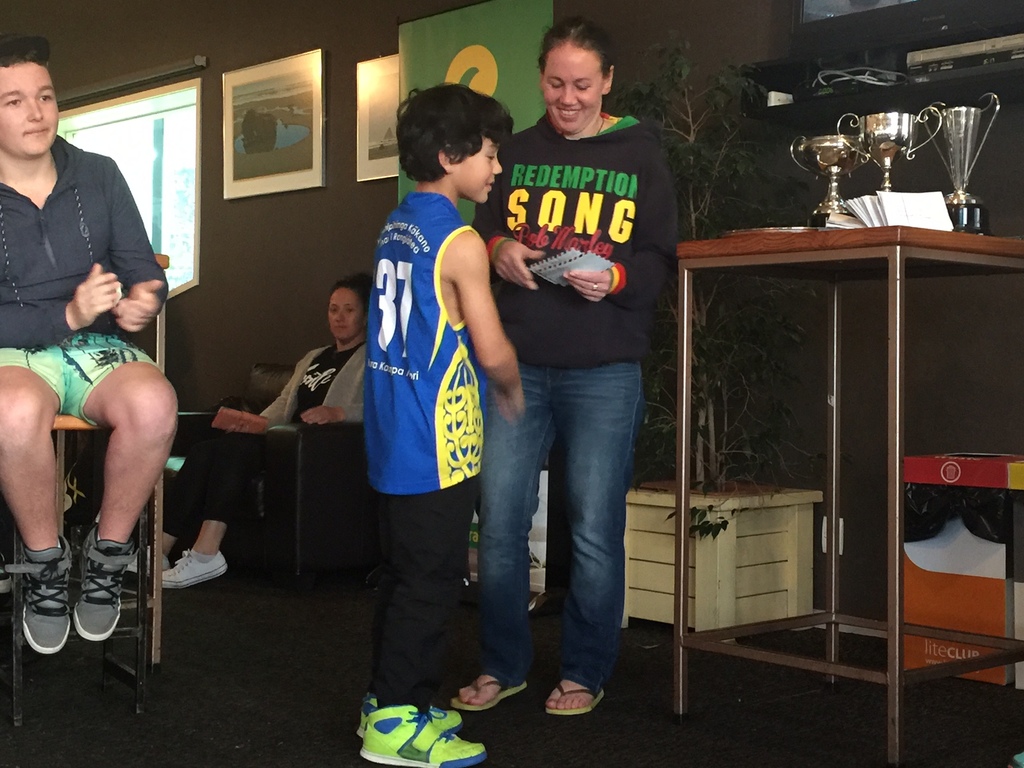 Prize giving presented by Sponsor and Player Tamsyn Leevey of NP Subway