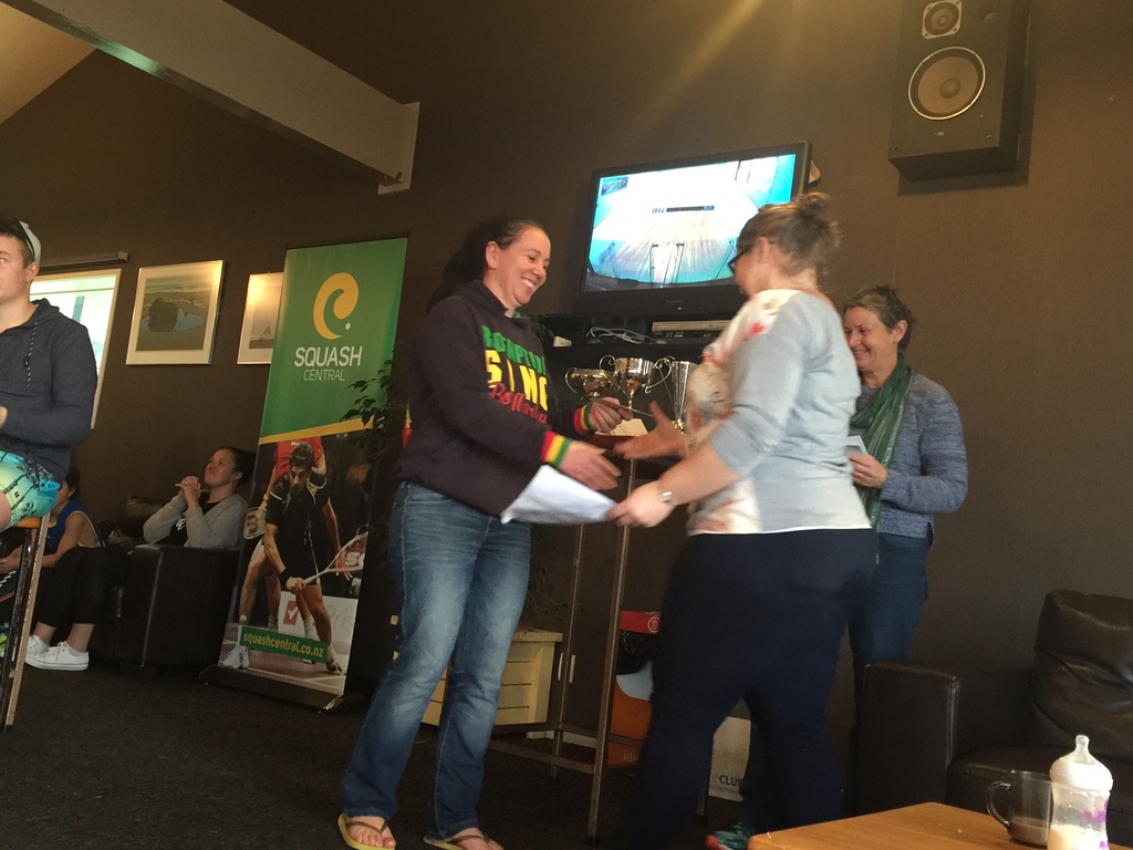 Prize giving presented by Sponsor and Player Tamsyn Leevey of NP Subway