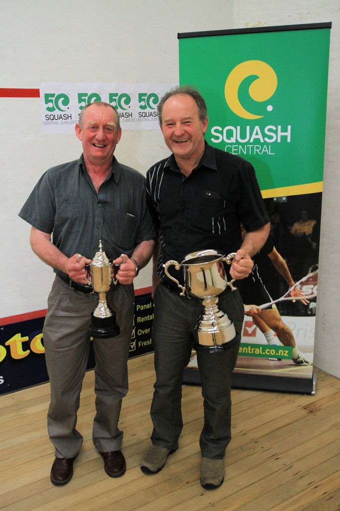 Ohakunes Roger Suckling with the Club of the year award and John Laurneson with Volunteer of the year