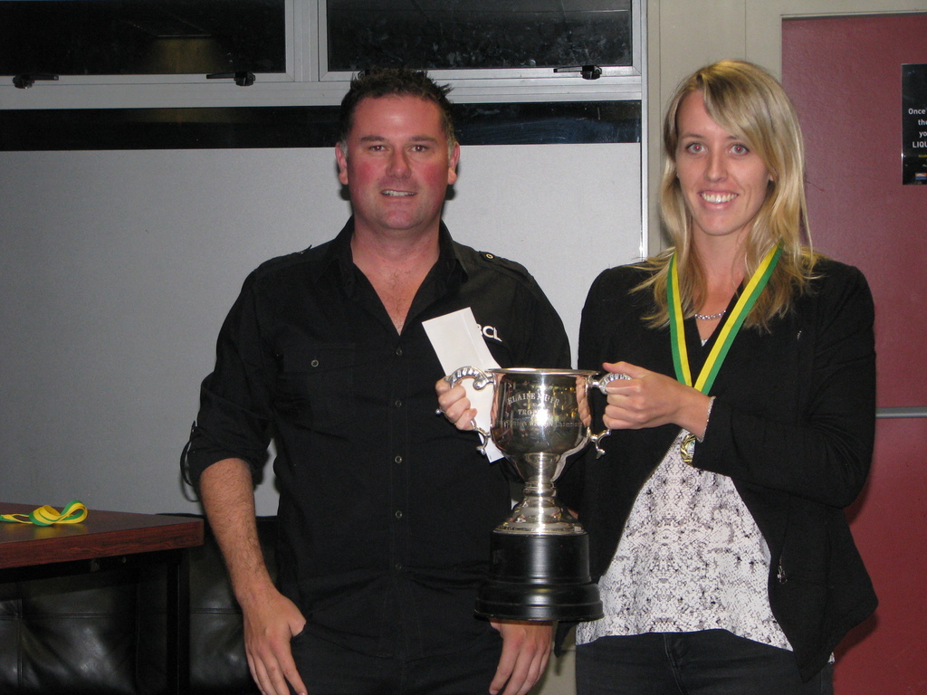 Womens winners Rebecca Clifford and Danielle Fourie (missing)
